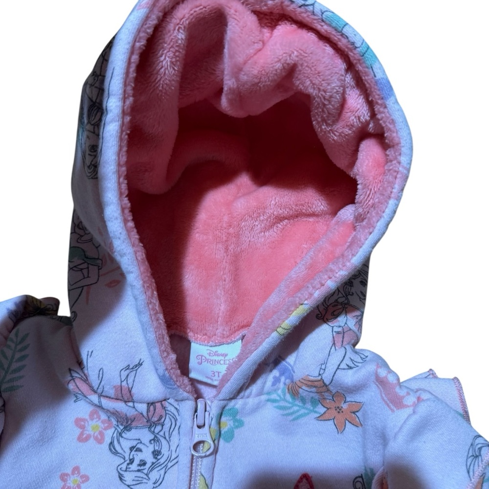 Disney Princess Pink Hoodie Girls 3T - Picture 3 of 6